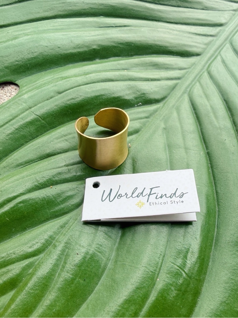 World Finds Fair Trade Concave Ring - Gold